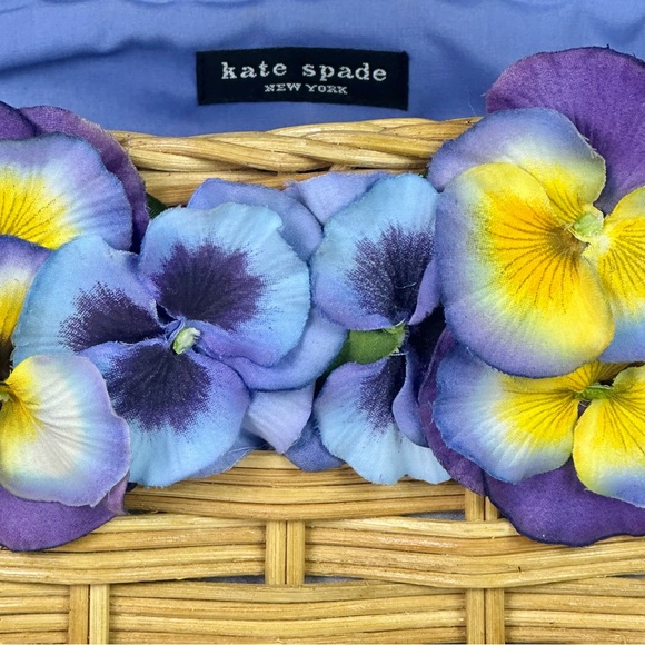 Kate Spade New York Straw Bag with Leather Top Handles NEW - Picture 4 of 10